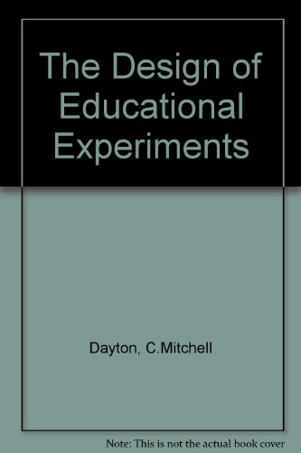 Book The Design of Educational Experiments free
