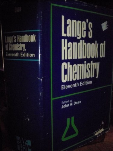 Book Langes Handbook of Chemistry 11th ED free