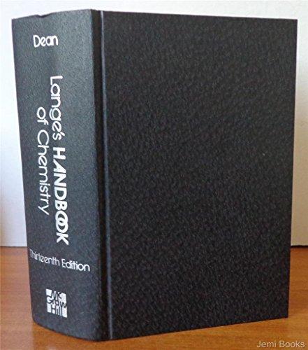 Book Lange's Handbook of Chemistry free