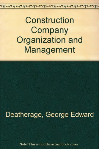 Book Construction Company Organization And Management free