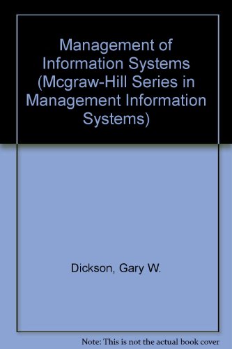 Book The Management Of Information Systems (mcgraw-hill Series In Management Information Systems) free