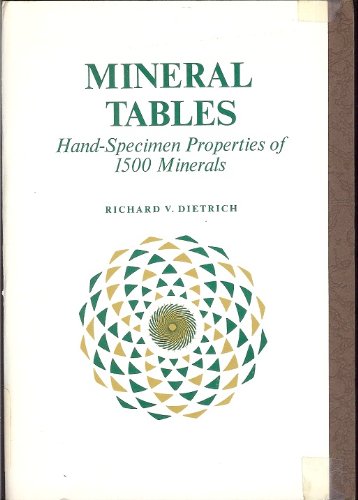 Book Mineral Tables: Hand-Specimen Properties of 1500 Minerals free