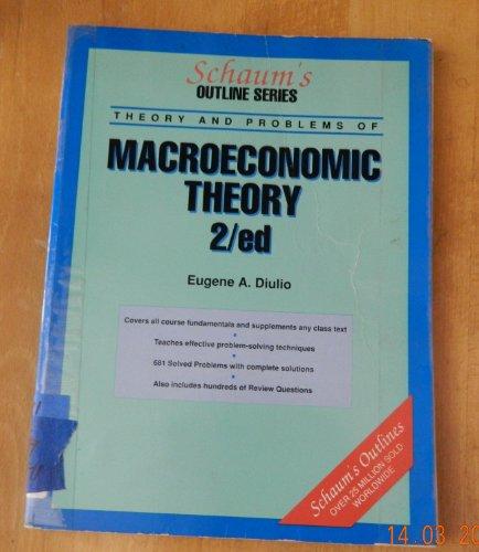 Book Schaum's Outline of Macroeconomic Theory (Schaum's) free