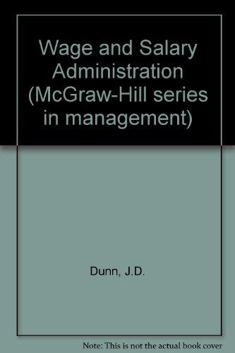 Book Wage And Salary Administration: Total Compensation Systems (mcgraw-hill Series In Management) free