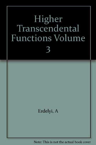 Book Higher Transcendental Functions Volume 3 free