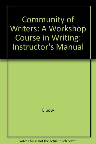Book A Community of Writers: A Workshop Course in Writing free