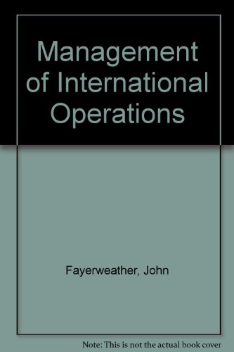 Book Management Of International Operations Text And Case free