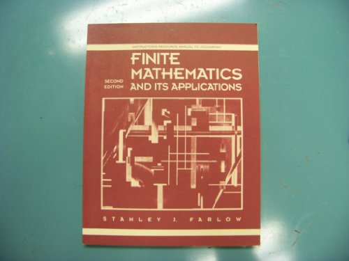 Book Instructor's Resource Manual: Irm Finite Mathematics free