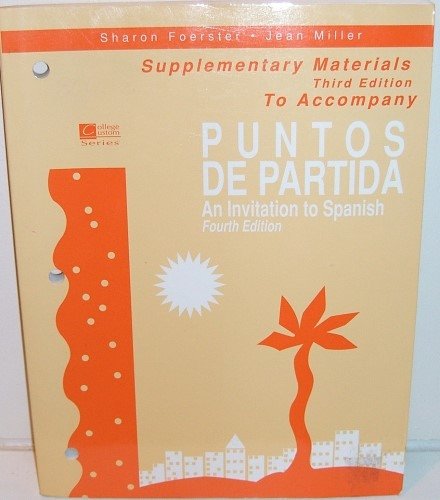 Book Supplementary Materials to Accompany Puntos De Partida an Invitation to Spanish free