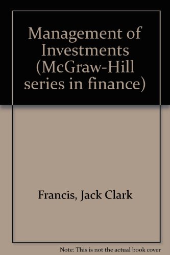 Book Management Of Investments (mcgraw-hill Series In Finance) free