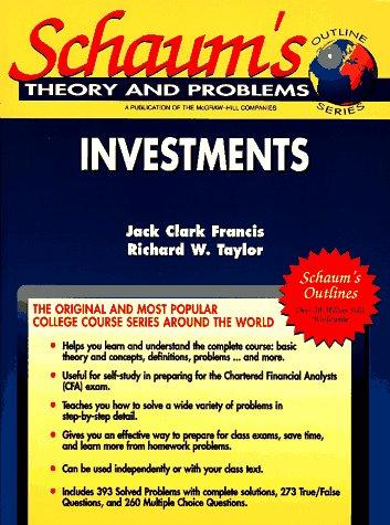 Book Schaum's Outline of Investments, Including 396 Solved Problems free