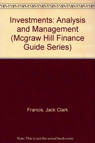 Book Investments: Analysis and Management (MCGRAW HILL FINANCE GUIDE SERIES) free