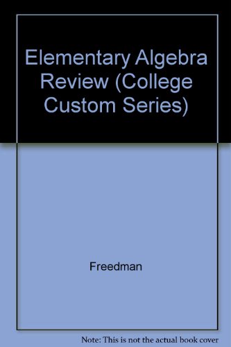 Book Elementary Algebra Review free