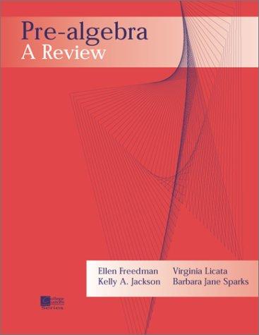 Book Pre-Algebra: A Review free