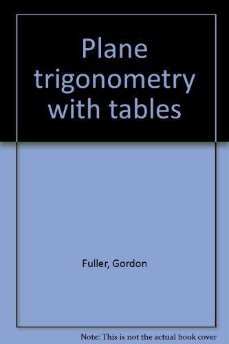 Book Plane Trigonometry, With Tables free