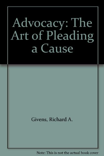 Book Advocacy: The Art of Pleading a Cause free