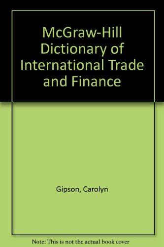 Book The McGraw-Hill Dictionary of International Trade and Finance free