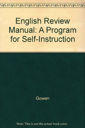 Book English Review Manual: A Program For Self-instruction free