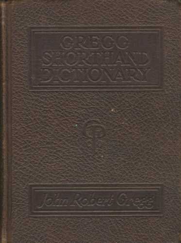 Book Gregg Shorthand Dictionary free