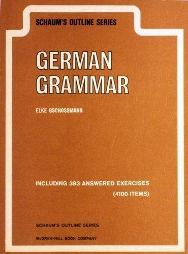 Book Schaum's outline of German grammar (Schaum's outline series) free