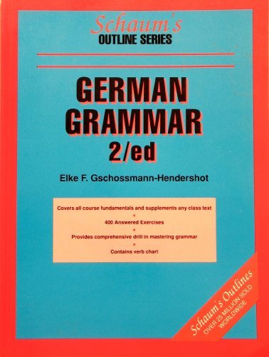 Book Schaum's Outline of German Grammar (Schaum's outline series) free