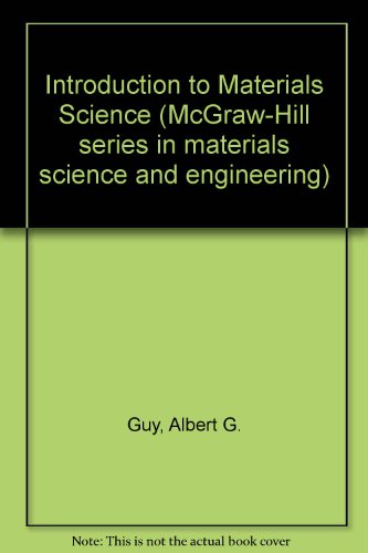 Book Introduction to materials science (McGraw-Hill series in materials science and engineering) free