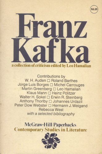 Book Franz Kafka: A Collection of Criticism (Contemporary Studies in Literature) free