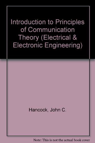 Book An Introduction To The Principles Of Communications Theory (mcgraw-hill Electrical And Electronic Engineering Series) free