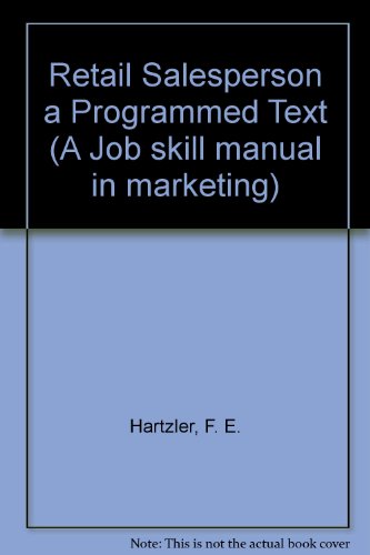 Book Retail Salesperson a Programmed Text free