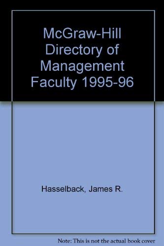 Book The Mcgraw-hill Directory Of Management Faculty, 1995-96 free