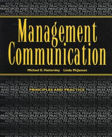 Book Management Commmunication: Principles and Practice free
