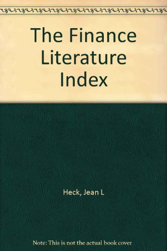 Book Finance Literature Index free