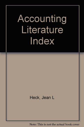 Book Accounting Literature Index free