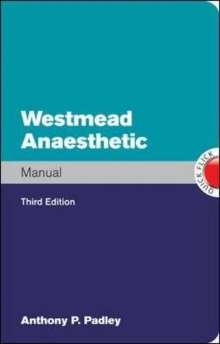 Book Westmead Anaesthetic Manual free