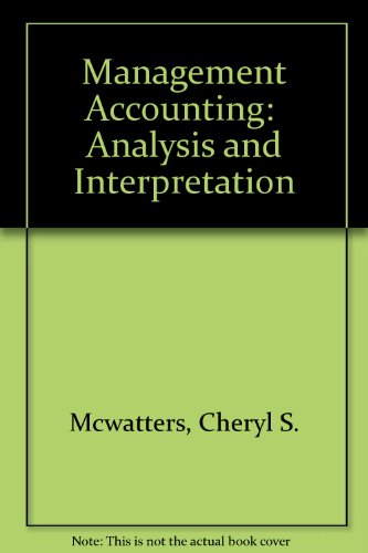 Book Management Accounting: Analysis and Interpretation free Book Management Accounting: Analysis and Interpretation free