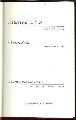 Book Theatre U.s.a., 1665 To 1957 free