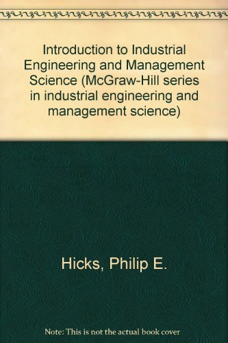 Book Introduction to Industrial Engineering and Management Science (McGraw-Hill series in industrial engineering and management science) free