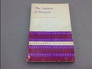 Book The Analysis of Behavior: A Program for Self-Instruction free