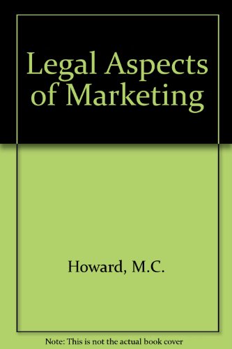 Book Legal Aspects Of Marketing free
