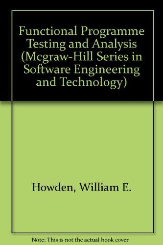 Book Functional Program Testing And Analysis (mcgraw-hill Series In Software Engineering And Technology) free