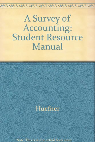 Book Survey of Accounting: Student Resource Manual free