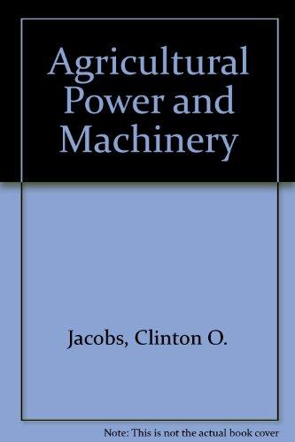 Book Agricultural Power and Machinery free