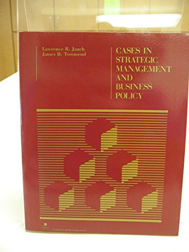 Book Cases In Strategic Management And Business Policy (mcgraw-hill Series In Management) free