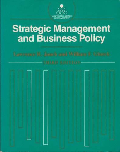 Book Strategic Management and Business Policy (MCGRAW HILL SERIES IN MANAGEMENT) free
