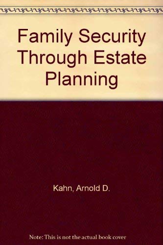 Book Family Security Through Estate Planning free