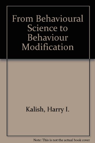 Book From behavioral science to behavior modification free
