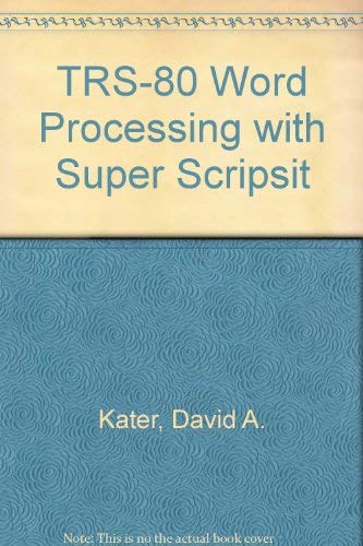 Book Trs-80 Word Processing With Superscripsit free