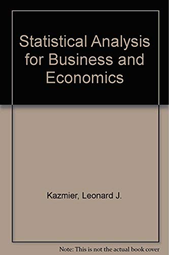 Book Statistical Analysis for Business and Economics free