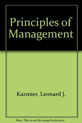 Book Principles of Management: A Programmed-Instructional Approach free