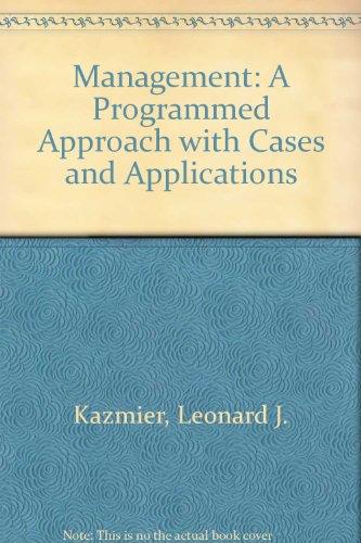 Book Management: A Programmed Approach With Cases and Applications free